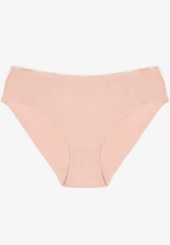 Różowe Bawełniane Majtki Figi Wykończone Ozdobną Nitką Besivia