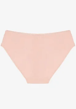 Różowe Bawełniane Majtki Figi Wykończone Ozdobną Nitką Besivia