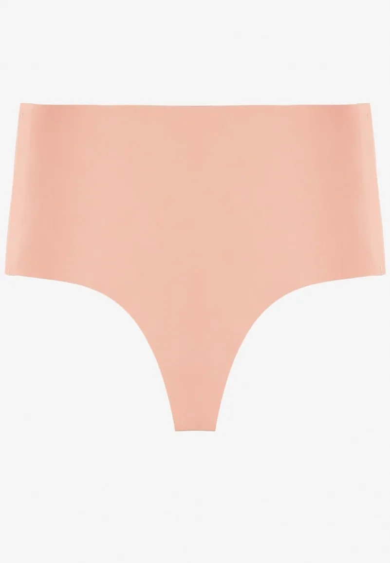 Różowe Bezszwowe Majtki High Waist Kolunea