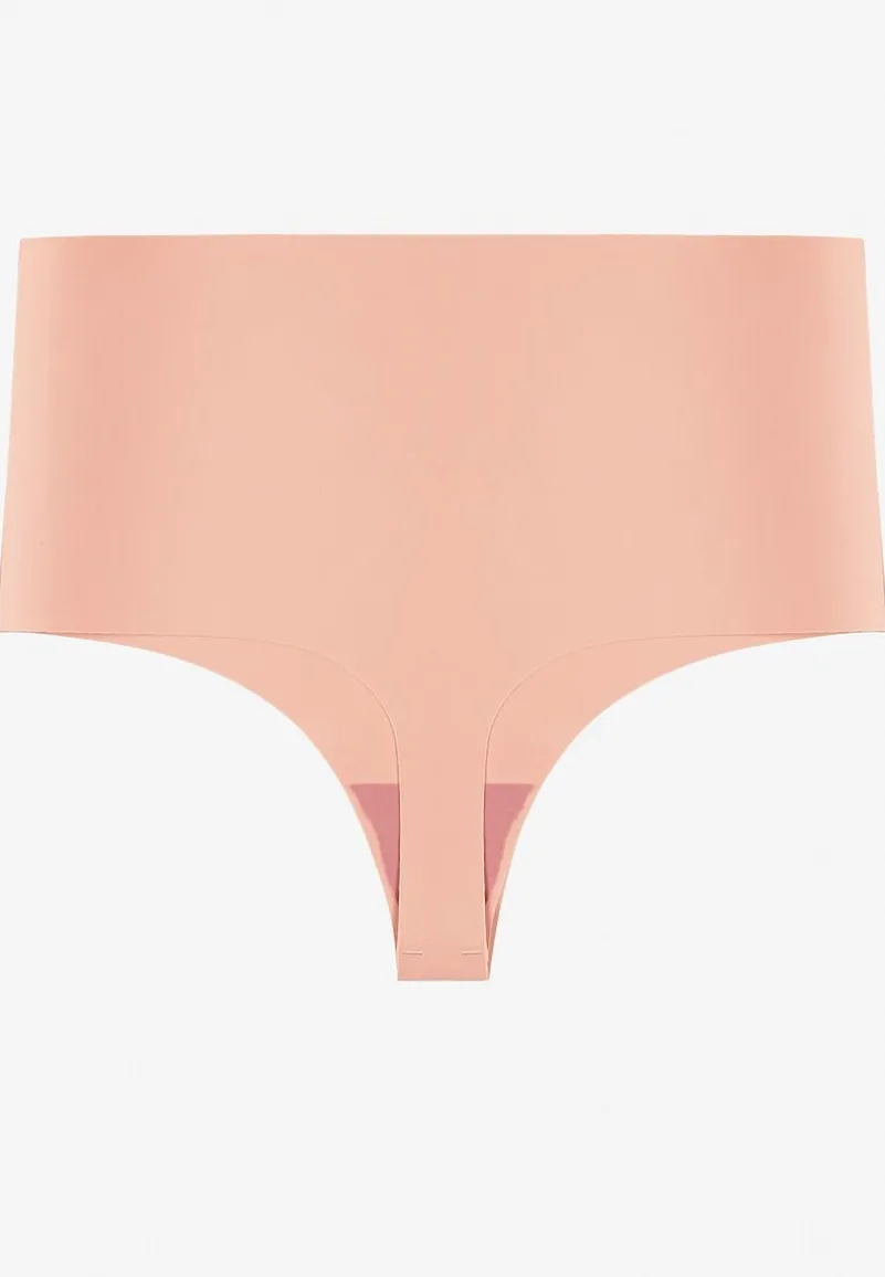 Różowe Bezszwowe Majtki High Waist Kolunea