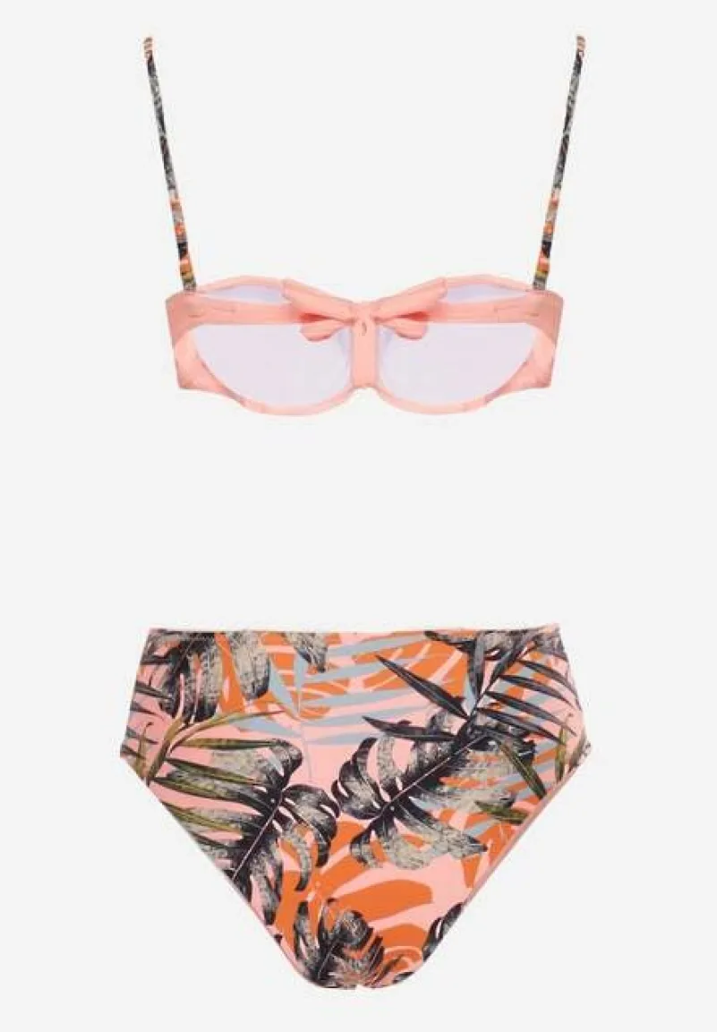 Różowe Bikini z Wiązaniem na Plecach Yesmine