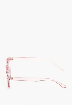 Różowe Casualowe Okulary Przeciwsłoneczne z Filtrem UV Cleata