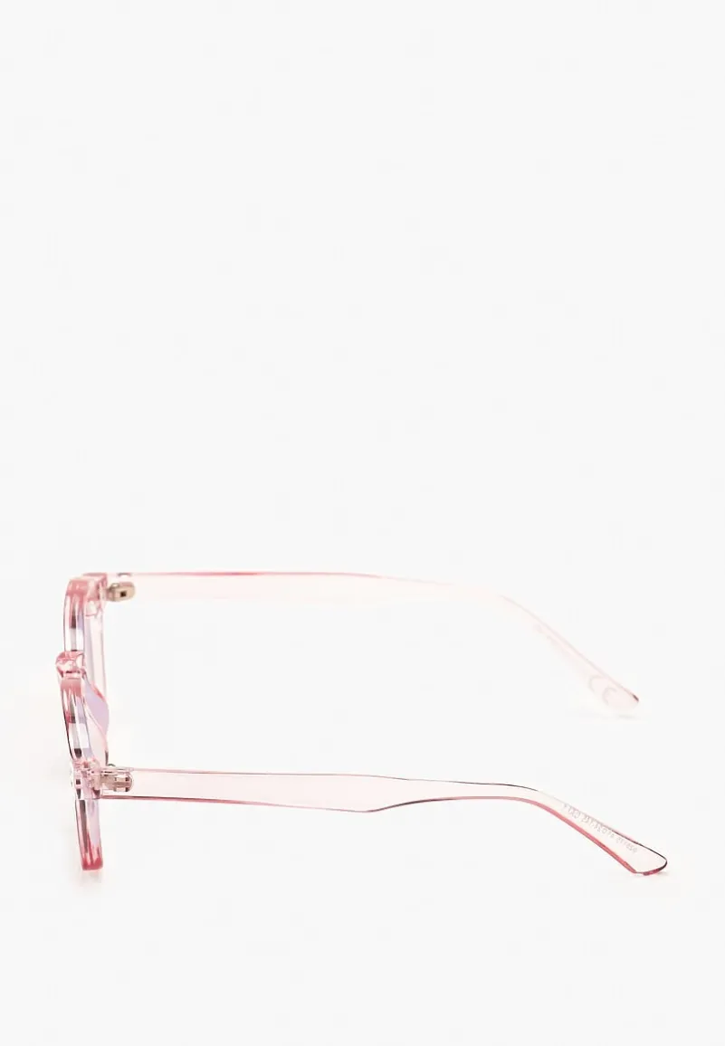 Różowe Casualowe Okulary Przeciwsłoneczne z Filtrem UV Cleata