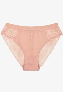 Różowe Majtki Figi z Koronkowymi Wstawkami Rantte
