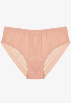 Różowe Majtki Typu Figi Ozdobione Paskami Ranmis