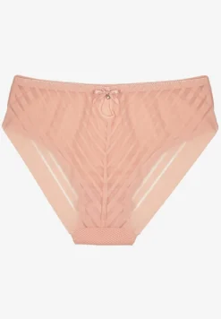 Różowe Majtki Typu Figi Ozdobione Paskami Ranmis