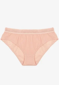 Różowe Majtki Typu Figi z Koronką Tirwia
