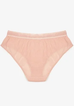 Różowe Majtki Typu Figi z Koronką Tirwia