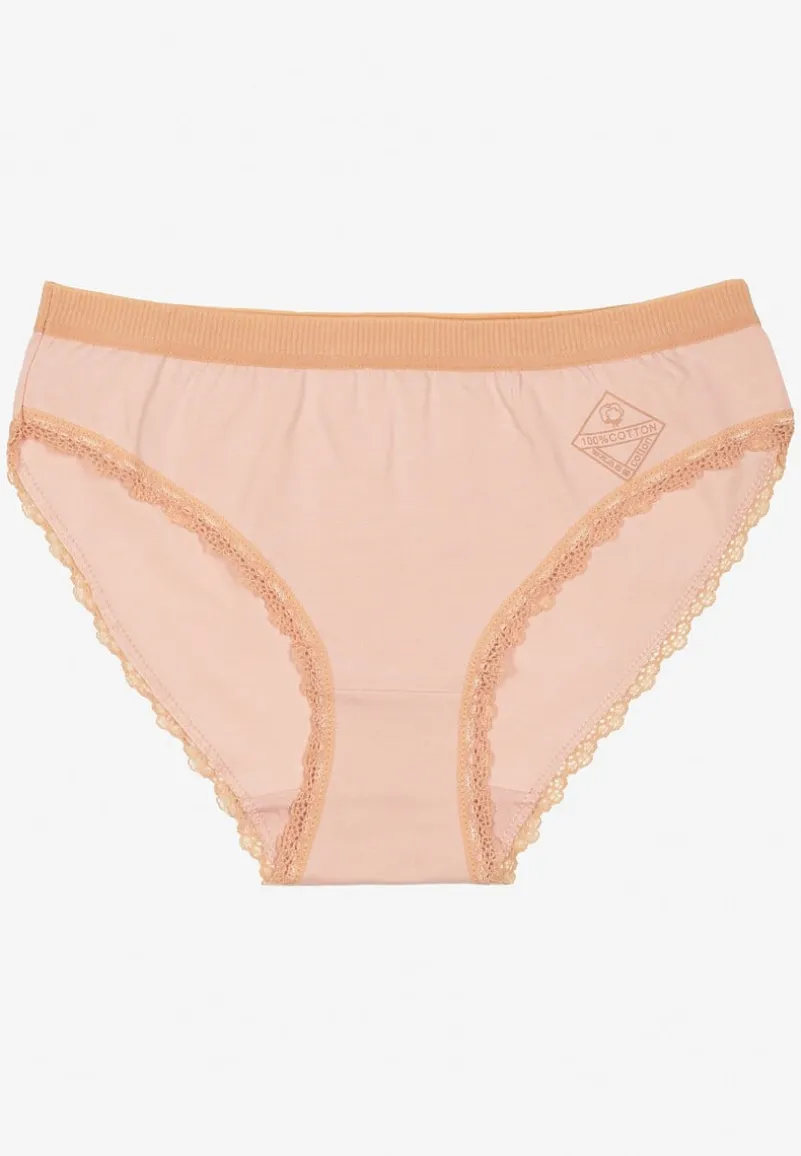 Różowe Majtki z Bawełny Typu Figi Pilliora