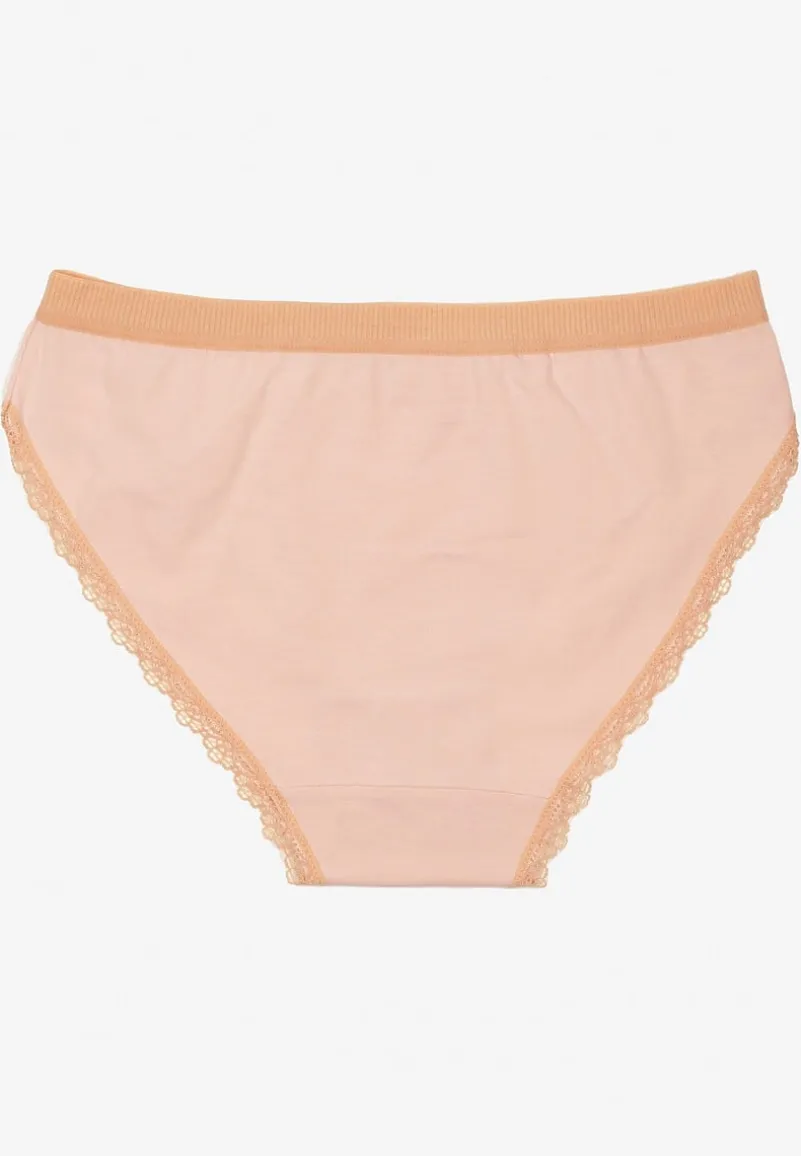 Różowe Majtki z Bawełny Typu Figi Pilliora