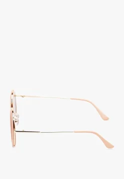 Różowe Okrągłe Okulary Przeciwsłoneczne z Filtrem UV Nairielle