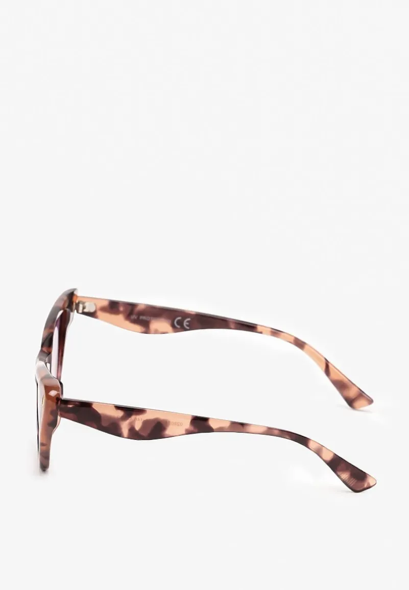 Różowe Okulary Przeciwsłoneczne Cat Eye z Filtrem UV Hernllea