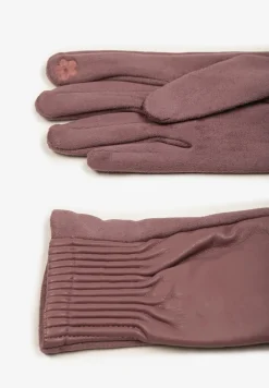 Różowe Rękawiczki z Marszczonym Wzorem Lynlemi