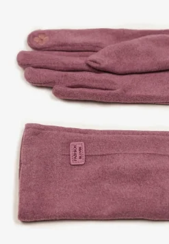 Różowe Rękawiczki Zimowe z Bawełną Ozdobione Aplikacją Gralemi