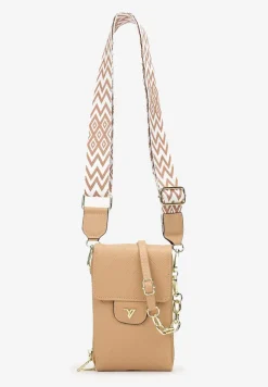 Różowo-Beżowa Prostokątna Torebka z Dwoma Paskami z Imitacji Ekoskóry Aihana