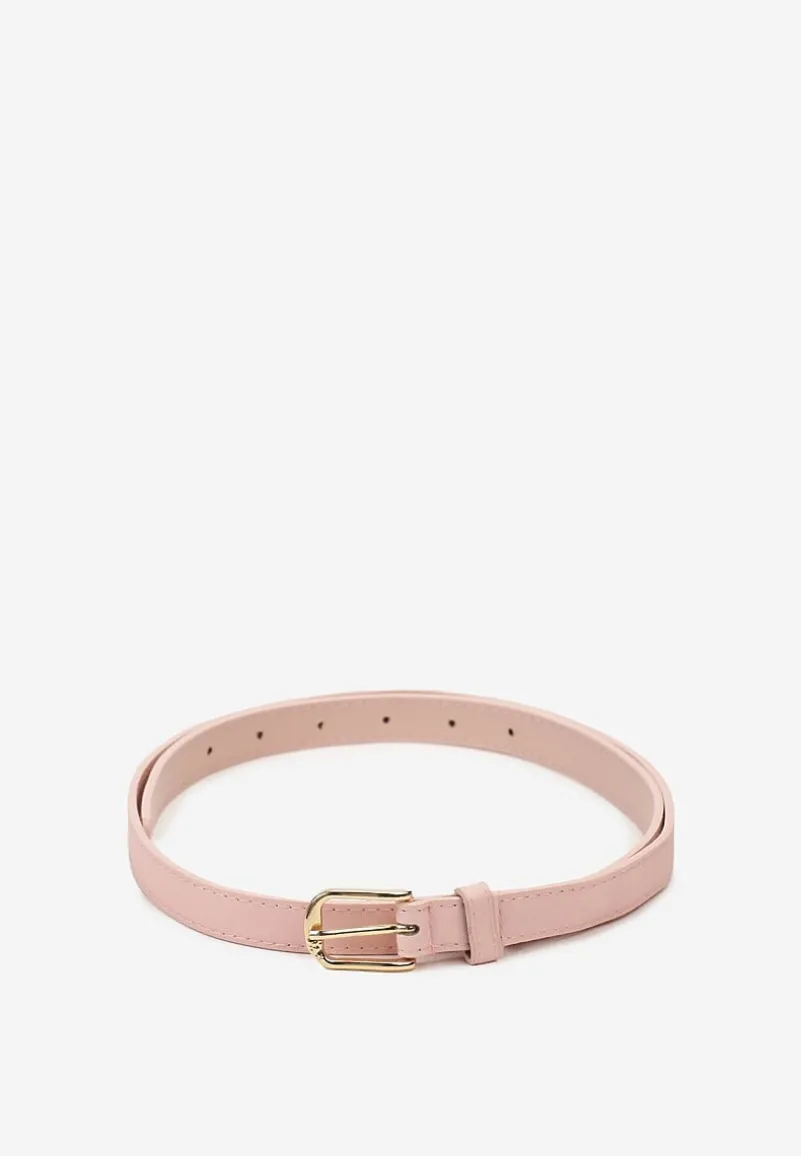 Różowy Cienki Pasek Zapinany na Półokrągłą Sprzączkę Ranilesa