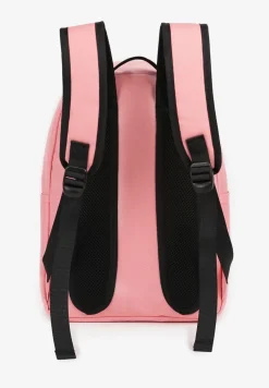 Różowy Duży Plecak w Sportowym Stylu z Zasuwaną Kieszonką i Naszywką Ulanelis