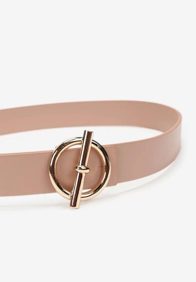 Różowy Gładki Pasek z Okrągłą Sprzączką Verala