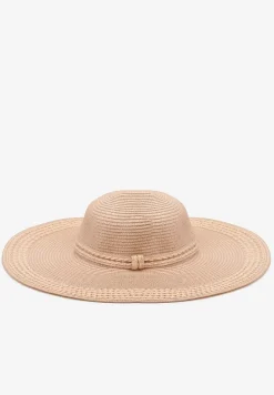 Różowy Kapelusz Plażowy z Plecionki w stylu Boho Amicuralia