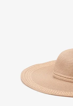 Różowy Kapelusz Plażowy z Plecionki w stylu Boho Amicuralia