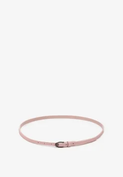 Różowy Pasek Cienki z Metalową Klamrą Narsil
