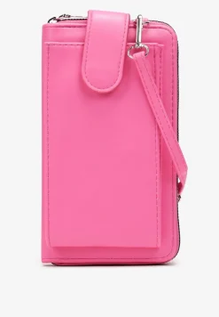 Różowy Portfel z Cienkim Paskiem Helise