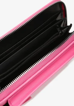 Różowy Portfel z Cienkim Paskiem Helise
