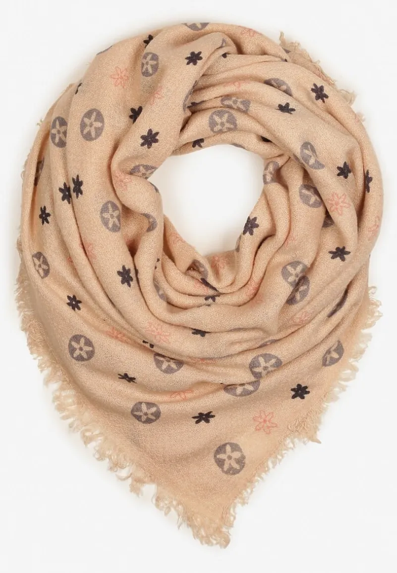 Różowy Szalik z Geometrycznym Motywem Nomida