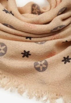 Różowy Szalik z Geometrycznym Motywem Nomida