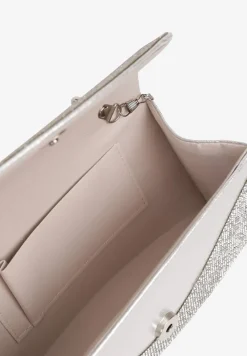 Srebrna Cyrkoniowa Torebka Wieczorowa na Magnes z Łańcuszkiem i Rączką Orisea