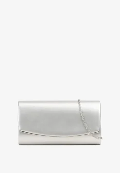 Srebrna Elegancka Torebka Kopertówka z Dodatkowym Łańcuszkiem Istevia