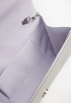 Srebrna Elegancka Torebka Kopertówka z Dodatkowym Łańcuszkiem Istevia