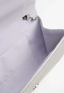 Srebrna Klasyczna Torebka Kopertówka z Odpinanym Łańcuszkiem Rinithara