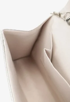 Srebrna Mała Torebka w Cyrkonie z Rączką i Łańcuszkiem Twistelle