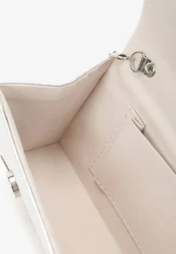 Srebrna Mała Torebka w Cyrkonie z Rączką i Łańcuszkiem Haloa