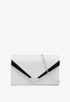 Srebrna Torebka Kopertówka z Dodatkowym Łańcuszkiem Milenna