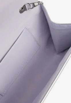 Srebrna Torebka Typu Kopertówka z Dołączonym Łańcuszkowym Paskiem Zeledi