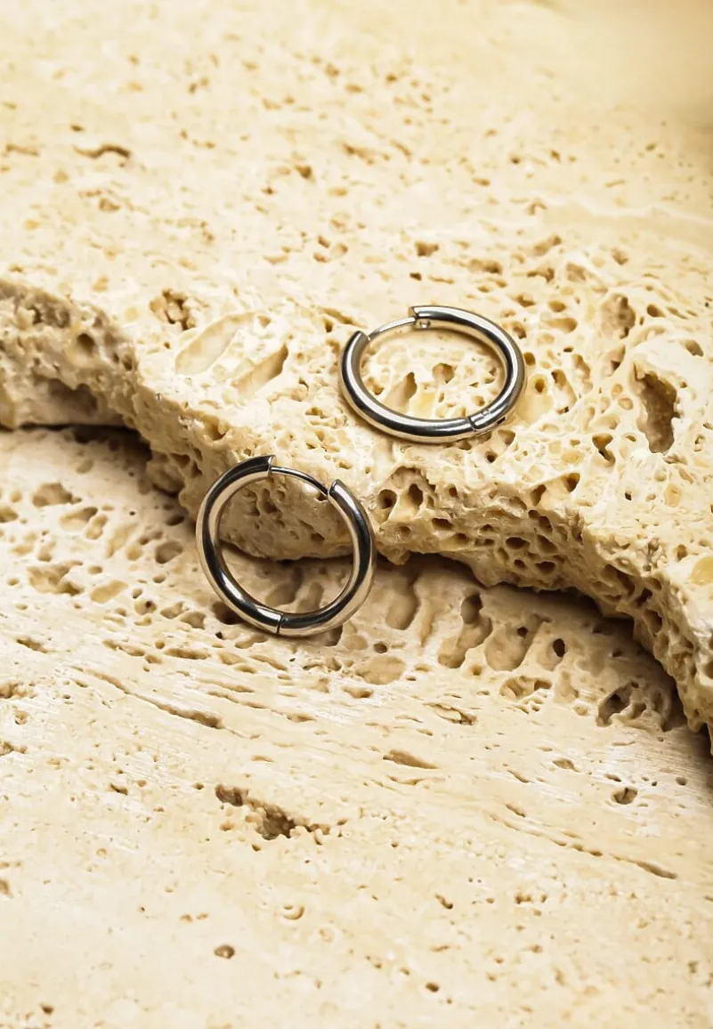 Srebrne Kolczyki w Kształcie Niewielkich Kół Lanioris