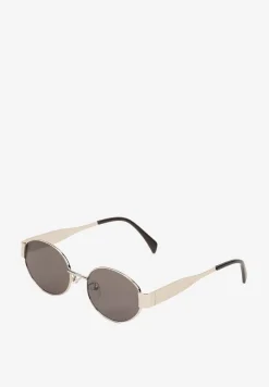 Srebrne Okulary Przeciwsłoneczne z Filtrem UV o Okrągłym Kształcie Talettia