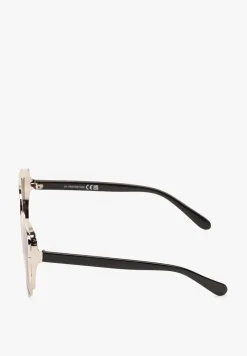 Srebrno-Czarne Okulary Przeciwsłoneczne z Filtrem UV i Cieniowanymi Szkłami Naivessa