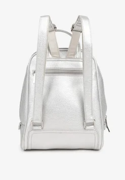 Srebrny Plecak Regulowany z SuwakiemClarisia