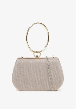 Szampańska Torebka Typu Kopertówka Ozdobiona Okrągłym Uchwytem Tolarania