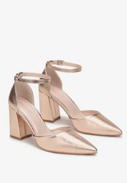 Szampańskie Czółenka ze Szpiczastym Noskiem na Słupku Adanya