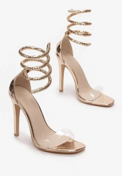 Szampańskie Transparentne Sandały Saphalane