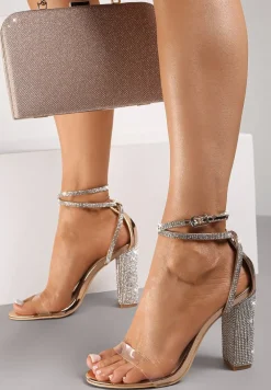 Szampańskie Transparentne Sandały Rhethera