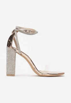 Szampańskie Transparentne Sandały Rhethera