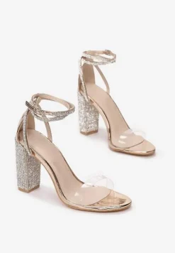 Szampańskie Transparentne Sandały Rhethera
