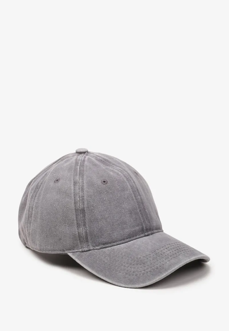 Szara Czapka z Daszkiem z Bawełny Gliss