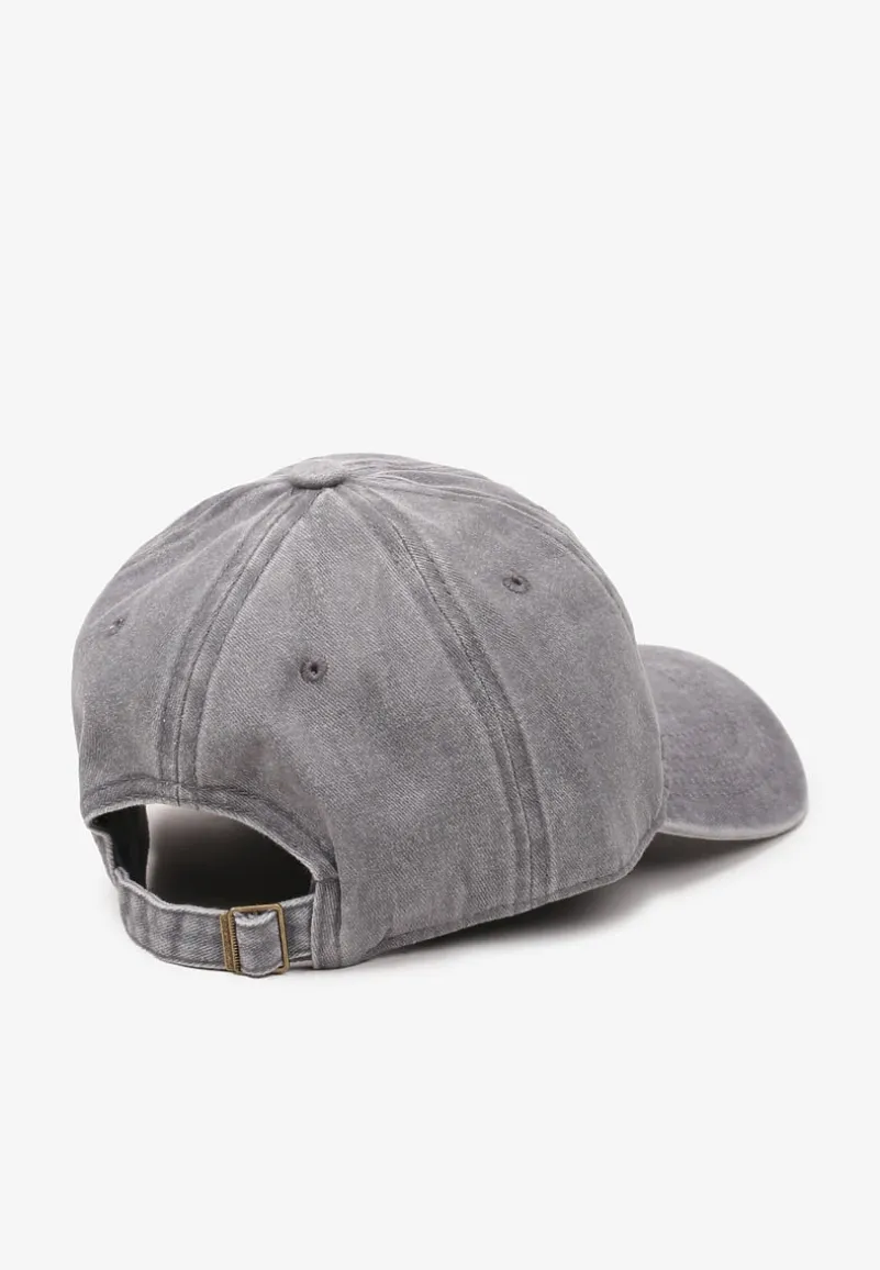 Szara Czapka z Daszkiem z Bawełny Gliss