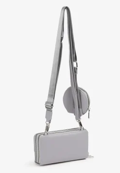 Szara Mała Torebka z Dwiema Komorami i Dodatkowymi Odpinanymi Paskami Sialitha